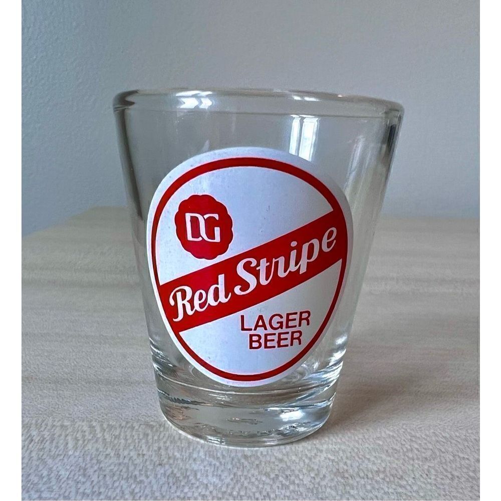 Red Stripe Lager Beer Jamaica. Shot Glass